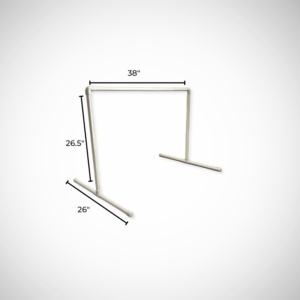 Grow Light Stand with Dimensions on white background