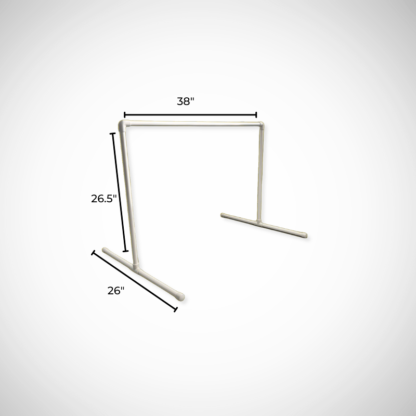 Grow Light Stand with Dimensions on white background