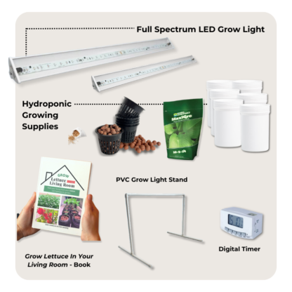 Home Hydroponics Deluxe Grow Kit main image with both lights